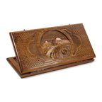 Handmade Wooden Backgammon Set with Mount Ararat, 50 cm (Model 11244)