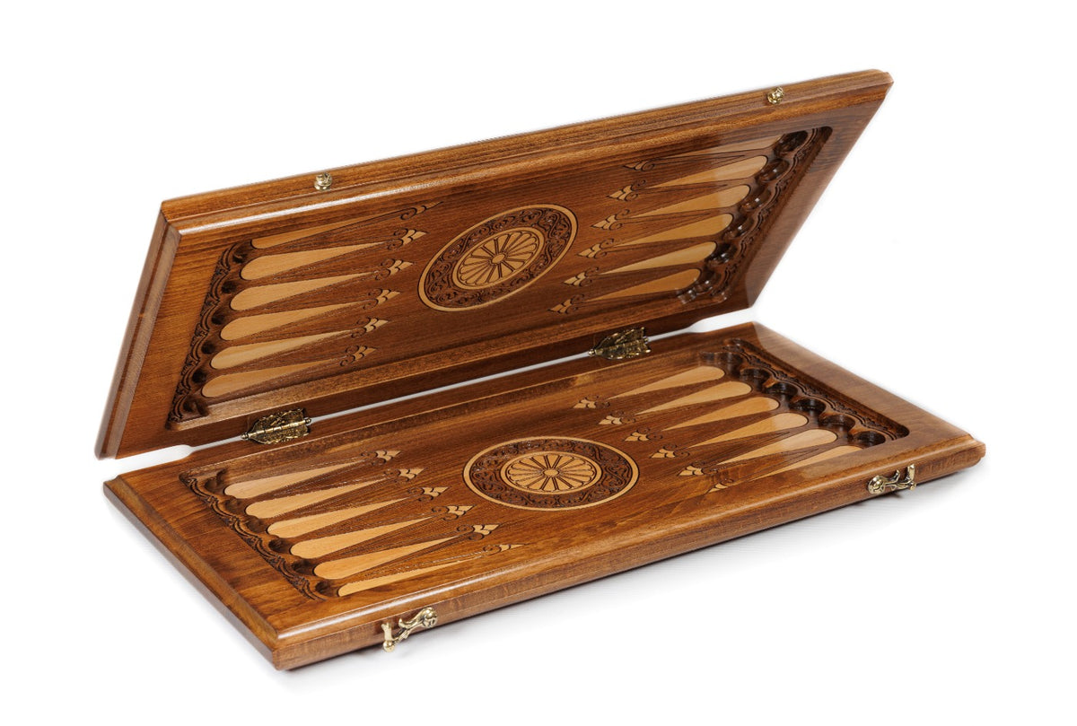 Handmade Wooden Backgammon Set with Mount Ararat, 50 cm - photo 5