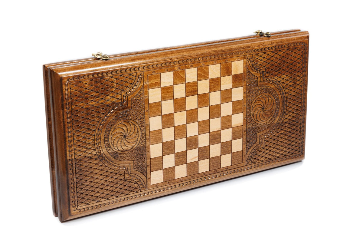 Handmade Wooden Backgammon Set with Mount Ararat, 50 cm - photo 4