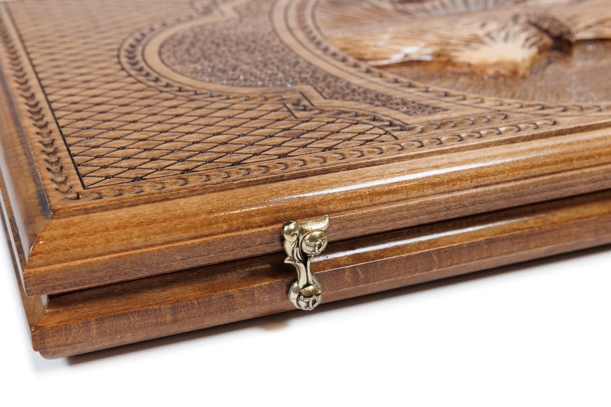 Handmade Wooden Backgammon Set with Mount Ararat, 50 cm - photo 7