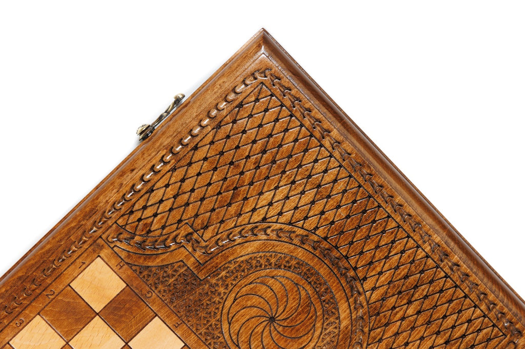 Handmade Wooden Backgammon Set with Mount Ararat, 50 cm - photo 8