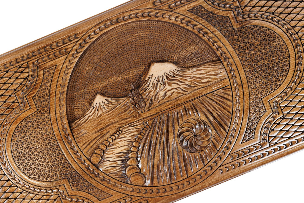 Handmade Wooden Backgammon Set with Mount Ararat, 50 cm - photo 2