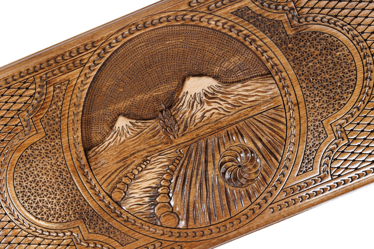 Handmade Wooden Backgammon Set with Mount Ararat, 50 cm - photo 2