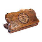 Handmade Wooden Backgammon Set with Armenian Coat of Arms and Ararat Outline, 30 cm