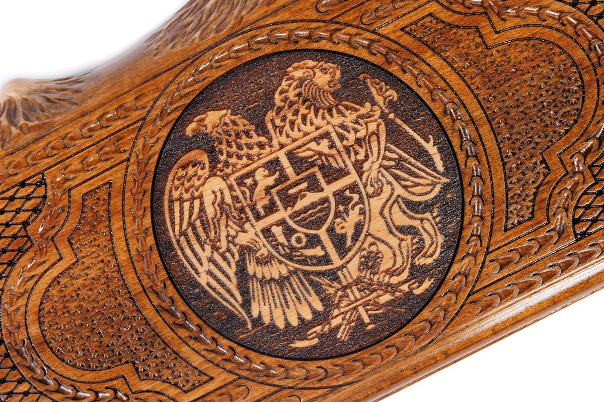 Handmade Wooden Backgammon Set with Armenian Coat of Arms and Ararat Outline, 30 cm - photo 2