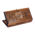 Handmade Wooden Backgammon Set with Armenian Coat of Arms, 30 cm
