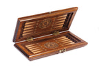 Handmade Wooden Backgammon Set with Armenian Coat of Arms, 30 cm - photo 5