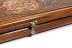 Handmade Wooden Backgammon Set with Armenian Coat of Arms, 30 cm - photo 7