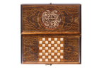Handmade Wooden Backgammon Set with Armenian Coat of Arms, 30 cm - photo 8
