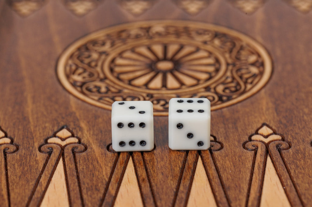 Handmade Wooden Backgammon Set with Armenian Coat of Arms, 30 cm - photo 11