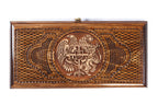 Handmade Wooden Backgammon Set with Armenian Coat of Arms, 30 cm - photo 12