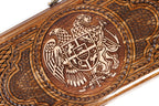 Handmade Wooden Backgammon Set with Armenian Coat of Arms, 30 cm - photo 2