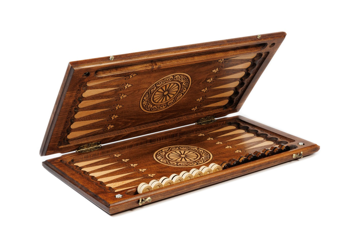 Handmade Wooden Backgammon Set with Armenian Ornament, 70 cm - photo 5