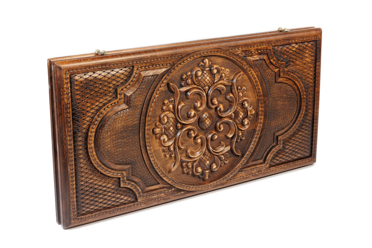 Handmade Wooden Backgammon Set with Armenian Ornament, 70 cm - photo 6