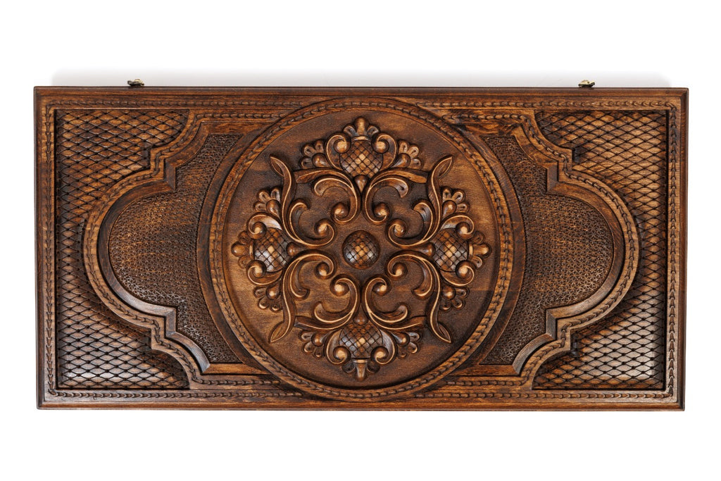 Handmade Wooden Backgammon Set with Armenian Ornament, 70 cm - photo 12