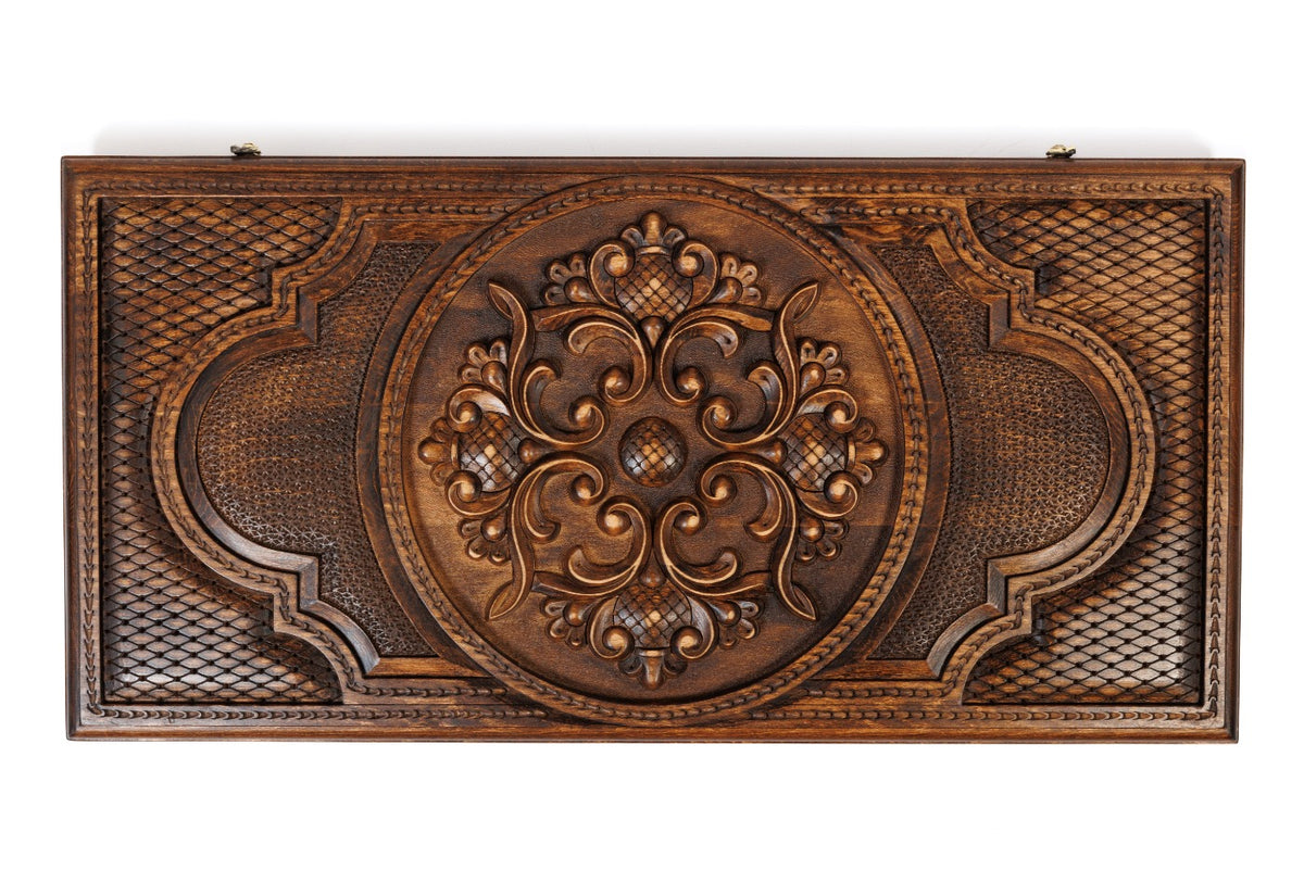 Handmade Wooden Backgammon Set with Armenian Ornament, 70 cm - photo 12