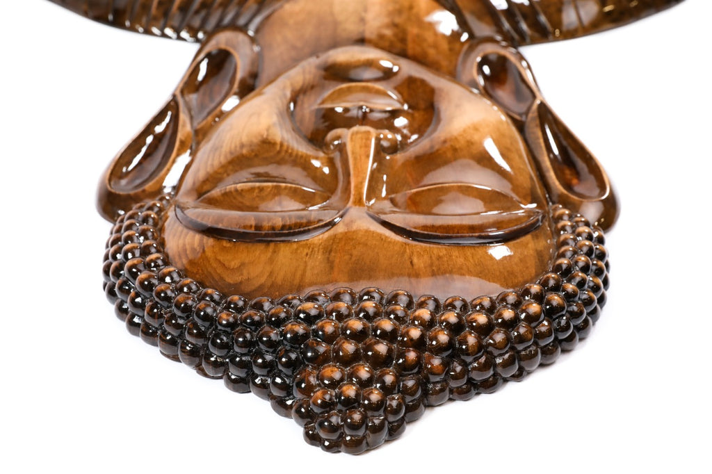 Hand-Carved Wooden Buddha Sculpture - photo 6
