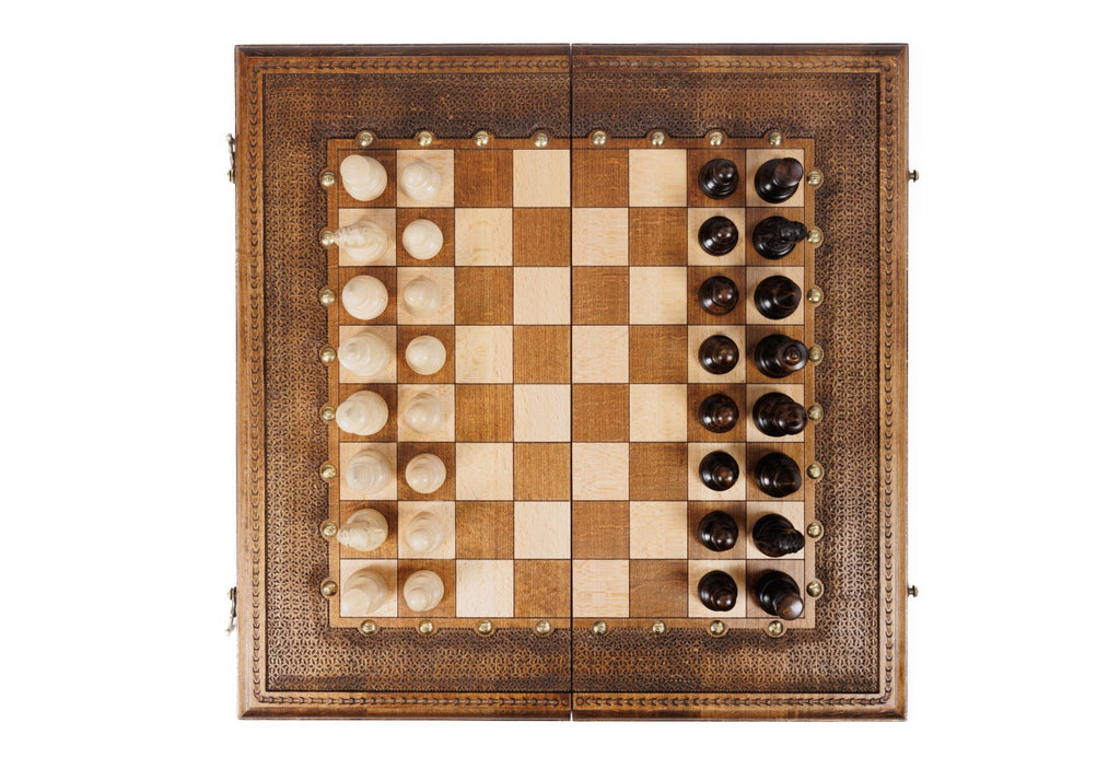 Handmade Wooden Chess and Backgammon Set, Classic Board, 50 cm - photo 7