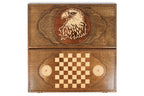Handmade Wooden Backgammon Set with Eagle, 60 cm - photo 7