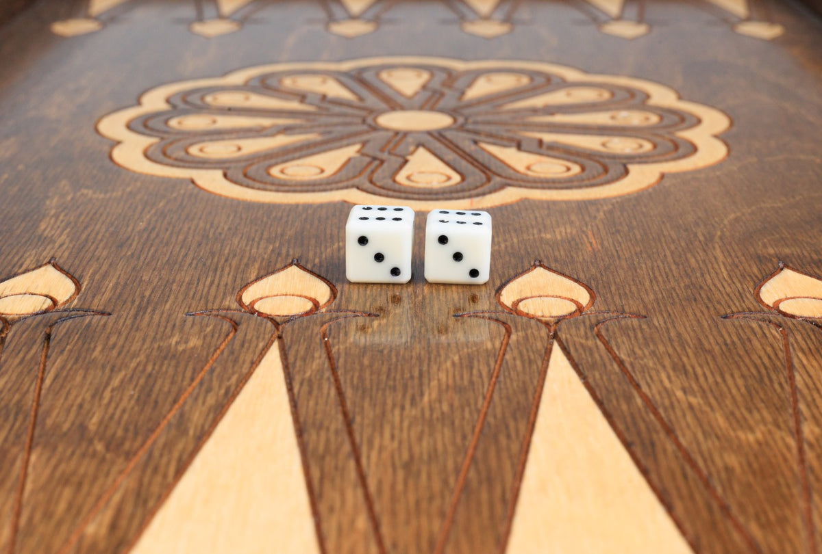 Handmade Wooden Backgammon Set with Eagle, 60 cm - photo 9