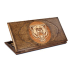 Handmade Wooden Backgammon Set with Bear, 60 cm (Model 16063)