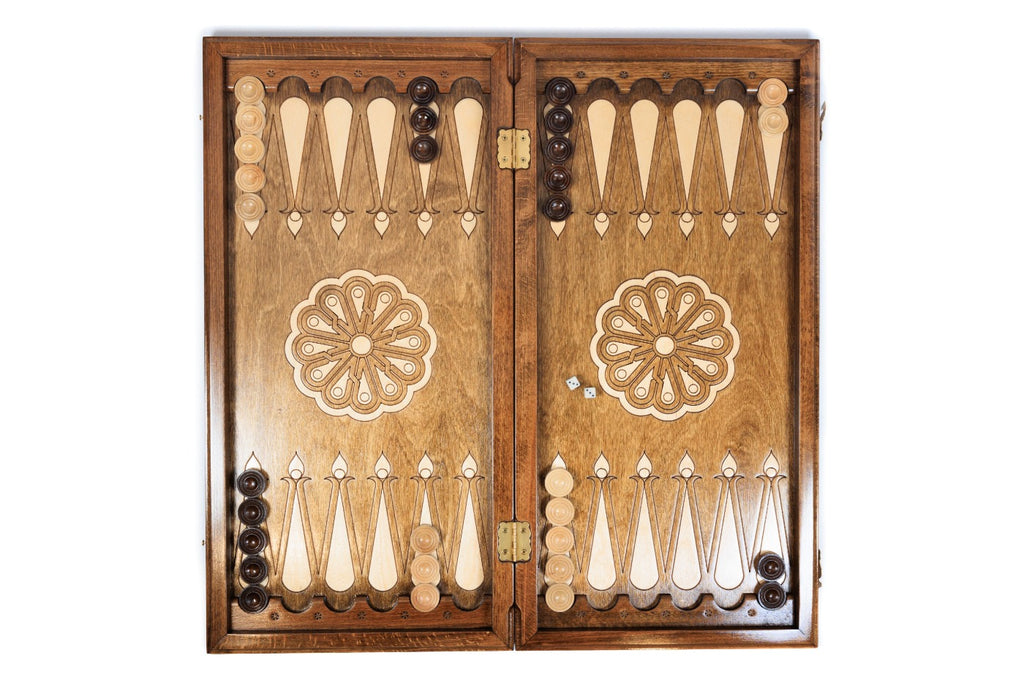 Handmade Wooden Backgammon Set with Bear, 60 cm - photo 12