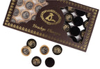 Fichas de backgammon de águila de bronce