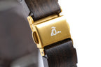 Reloj de pulsera de madera negro para mujer