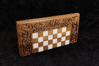 Epoxy Chess Set with Backgammon Board