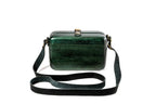 Dunkelgrüne Handtasche aus Holz (Modell 53366) – Foto 6