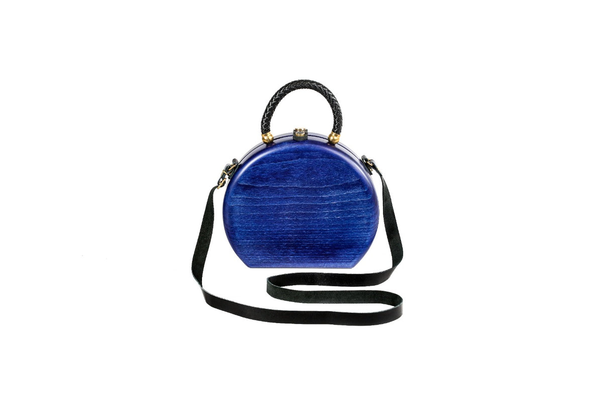 Blue Wooden Bag