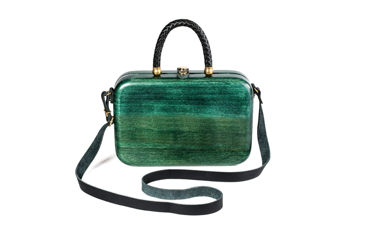Green Wooden Bag for Women