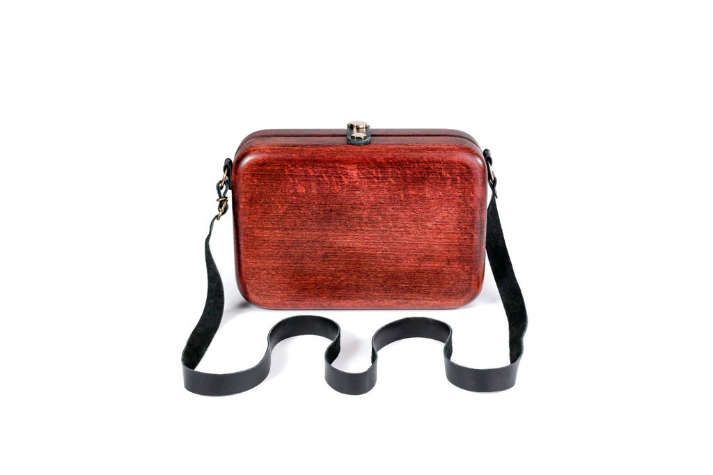 Red Wooden Handbag for Women