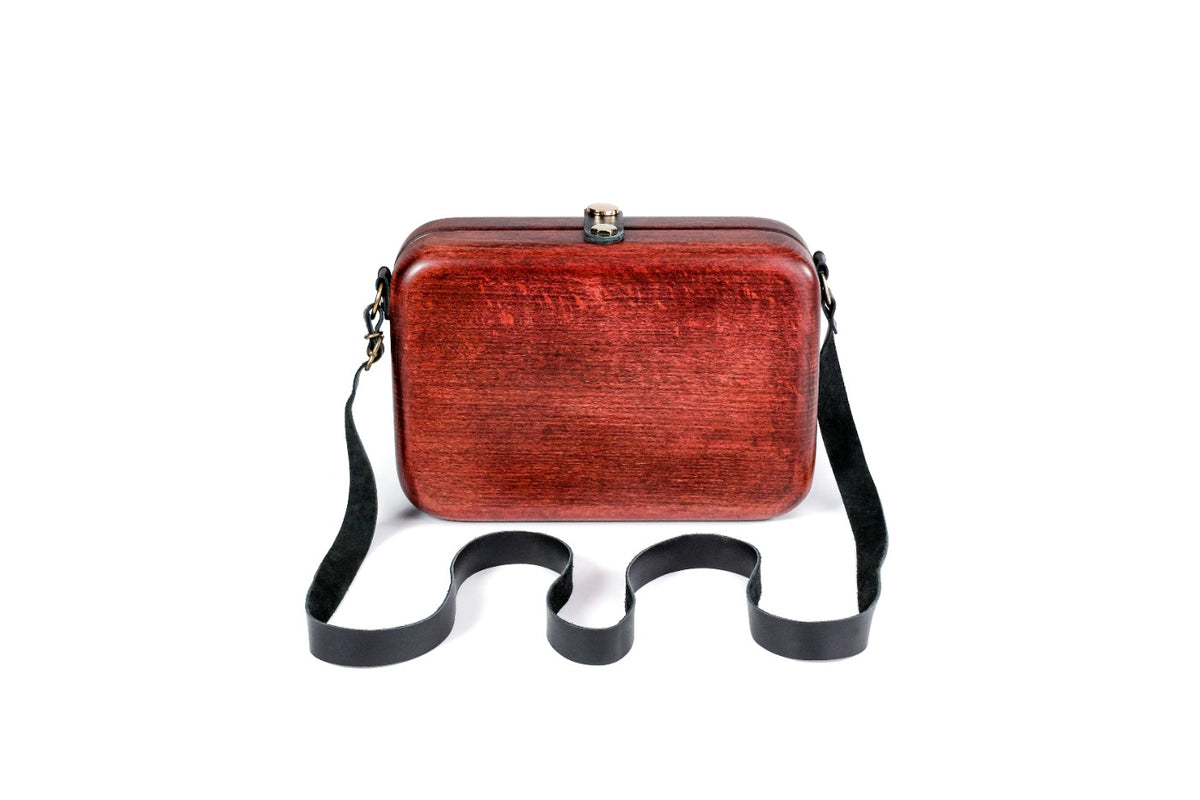 Red Wooden Handbag for Women