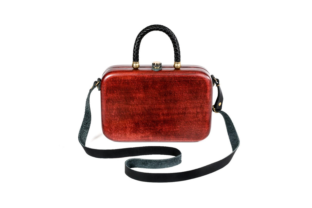 Red Wooden Bag for Women