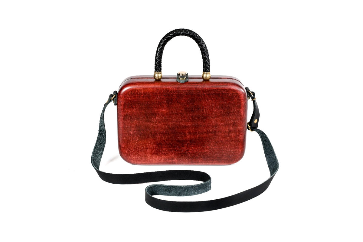 Red Wooden Bag for Women