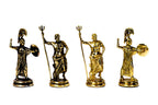 Bronzene Schachfiguren: Schachset zum Trojanischen Krieg der griechischen Mythologie