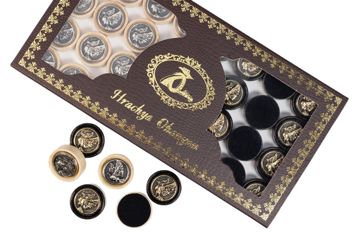 Fichas de backgammon Paloma de Bronce
