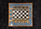 Walnut Chess & Backgammon Set with Tree Design