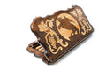 Handmade Wooden Backgammon Set with David of Sassoun, 60 cm (Model 11761)