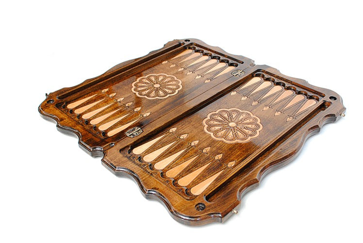 Handmade Wooden Backgammon Set with David of Sassoun, 60 cm - photo 2
