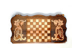 Handmade Wooden Backgammon Set with David of Sassoun, 60 cm - photo 5