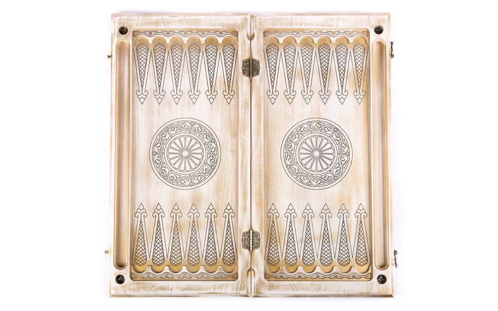Handmade Wooden Backgammon Set with Armenian Coat of Arms - photo 7