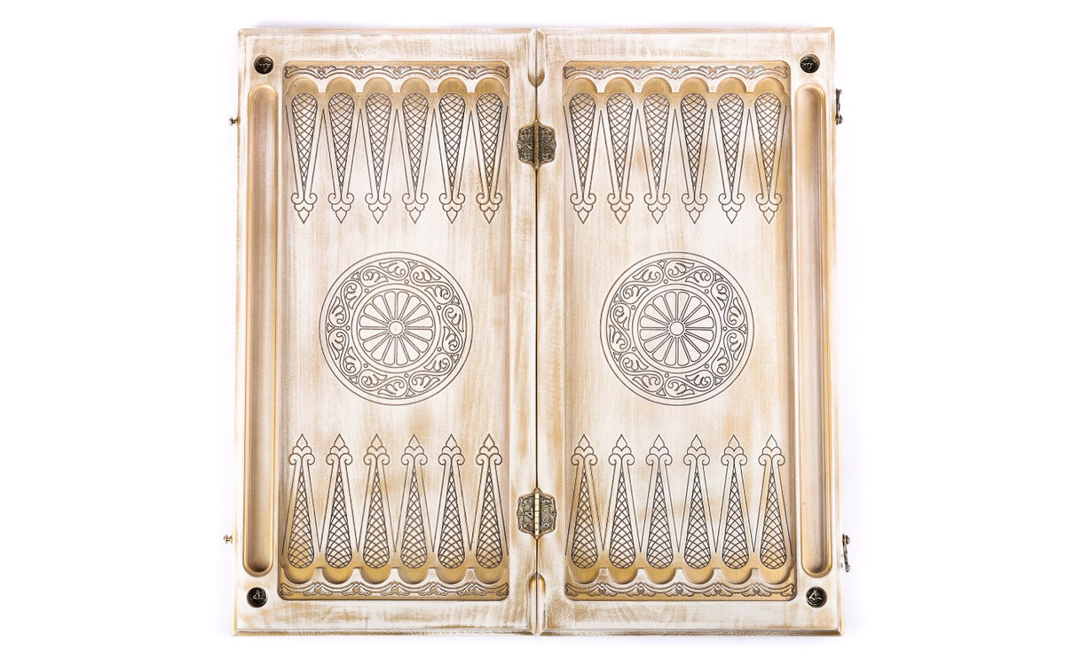 Handmade Wooden Backgammon Set with Armenian Coat of Arms - photo 7