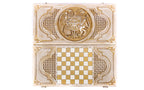 Handmade Wooden Backgammon Set with Armenian Coat of Arms - photo 6