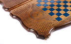 Handmade Walnut Backgammon Set with Russian Coat of Arms, 60 cm - photo 10