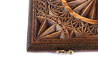 Handmade Walnut Backgammon Set with Geometric Pattern, 60 cm - photo 7