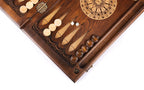 Handmade Walnut Backgammon Set with Geometric Pattern, 60 cm - photo 9