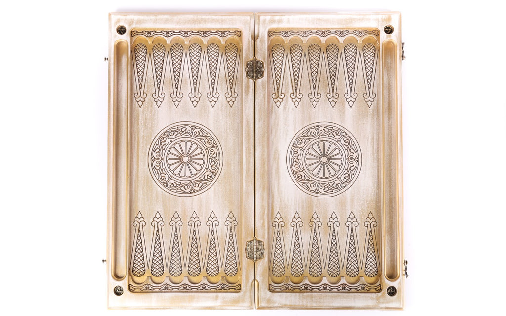 Handmade Wooden Backgammon Set with Pomegranates and Grapes, 60 cm - photo 8