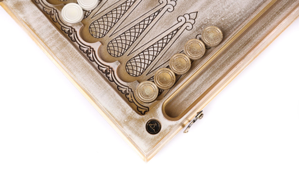 Handmade Wooden Backgammon Set with Pomegranates and Grapes, 60 cm - photo 9